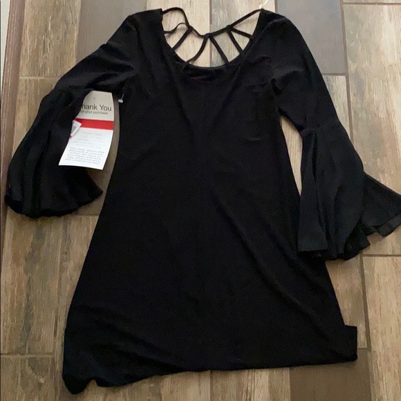 NWT- Belle Sleeve Black Dress - Picture 2 of 2